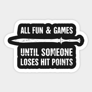 Funny RPG Roleplaying Game Quote Sticker